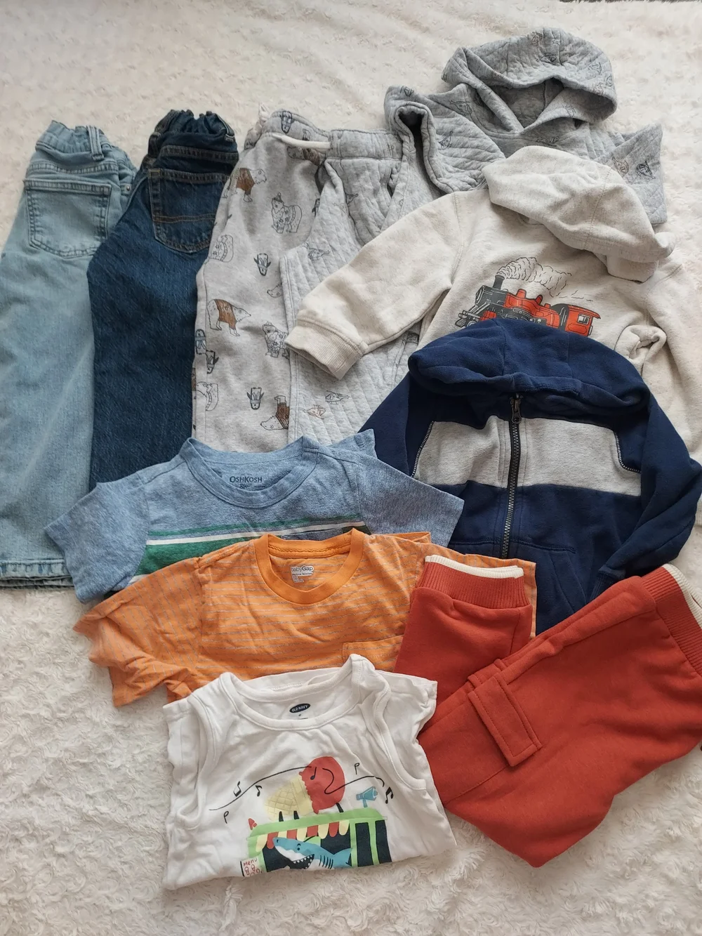 BUNDLE (11 pcs) 4-4T Boys Cool Cold Weather Clothes School Play Fall Winter